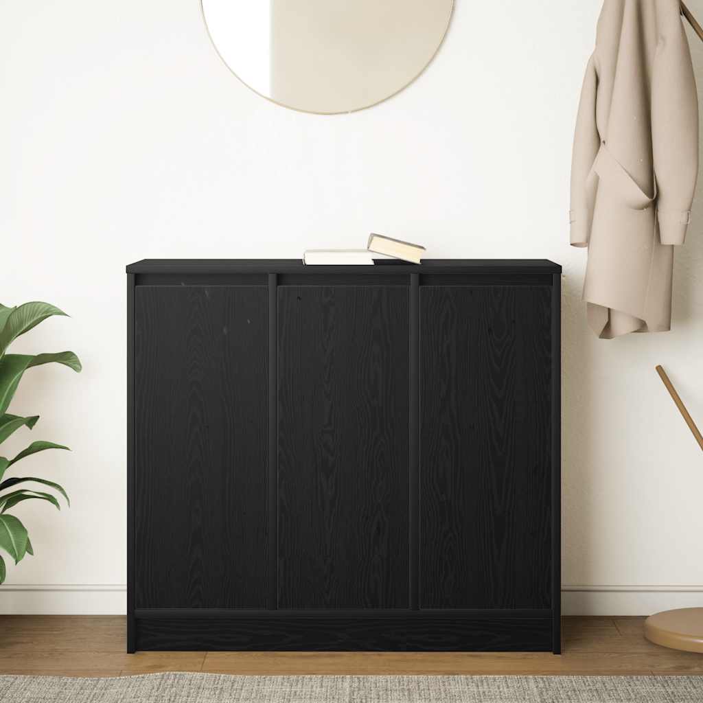 Sideboard Black Oak 85x34x76 cm Engineered Wood